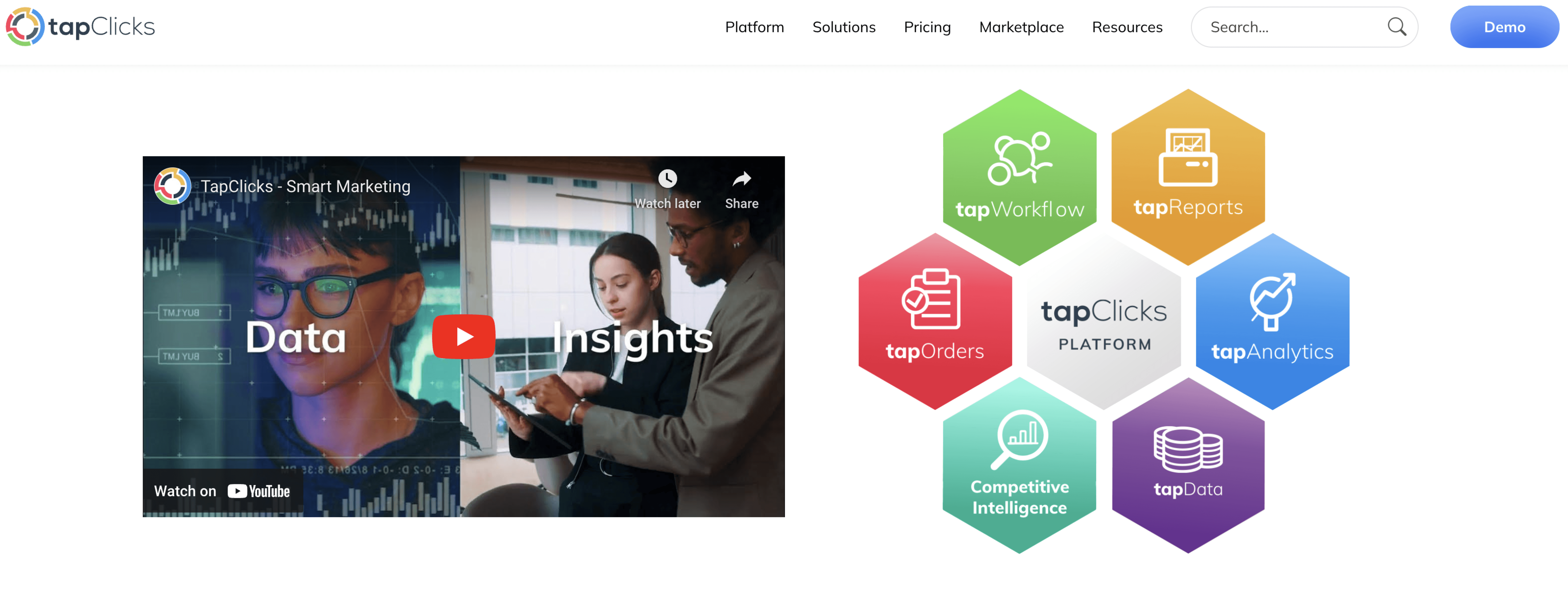 tapclicks home page