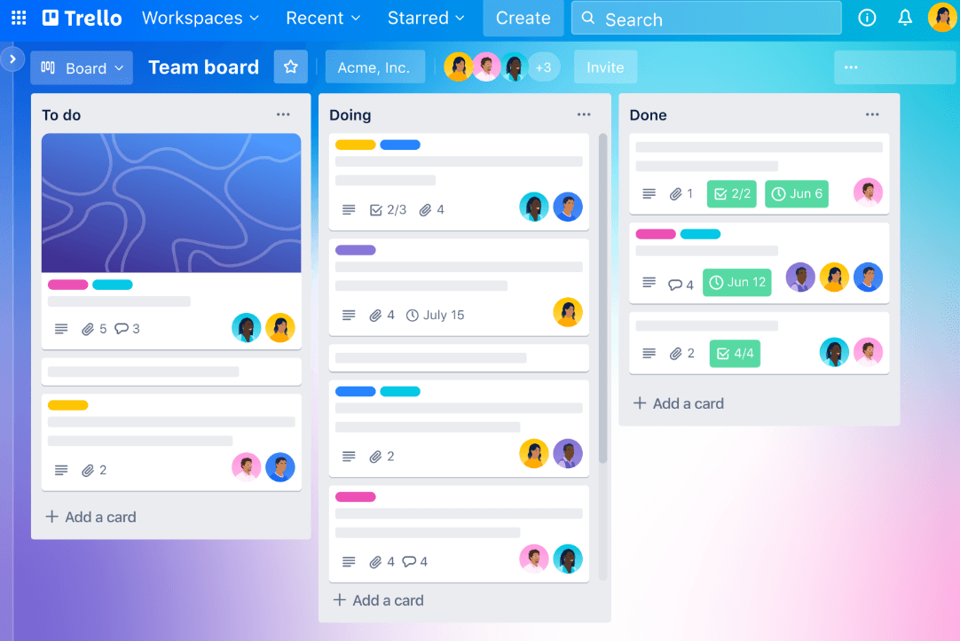 trello interface