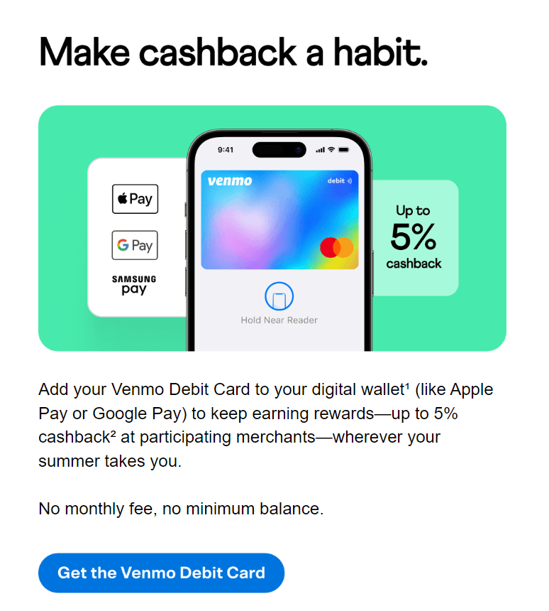 venmo email header example