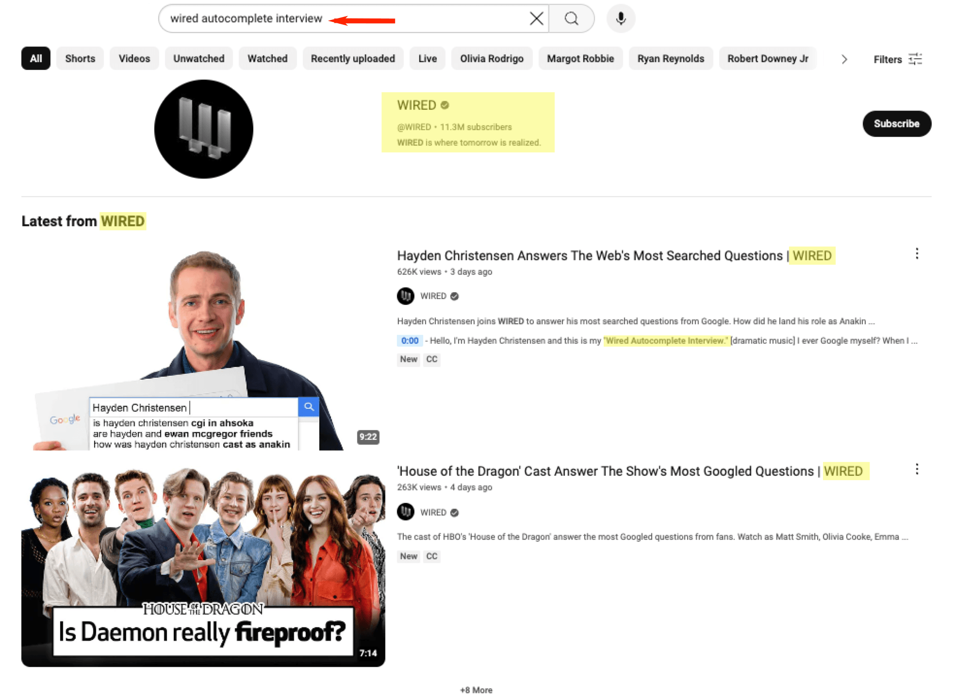 youtube seo results page