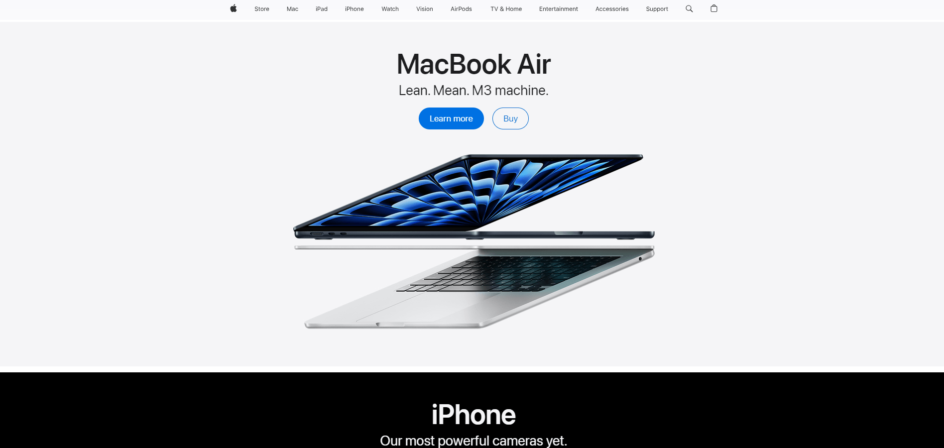 Apple website example