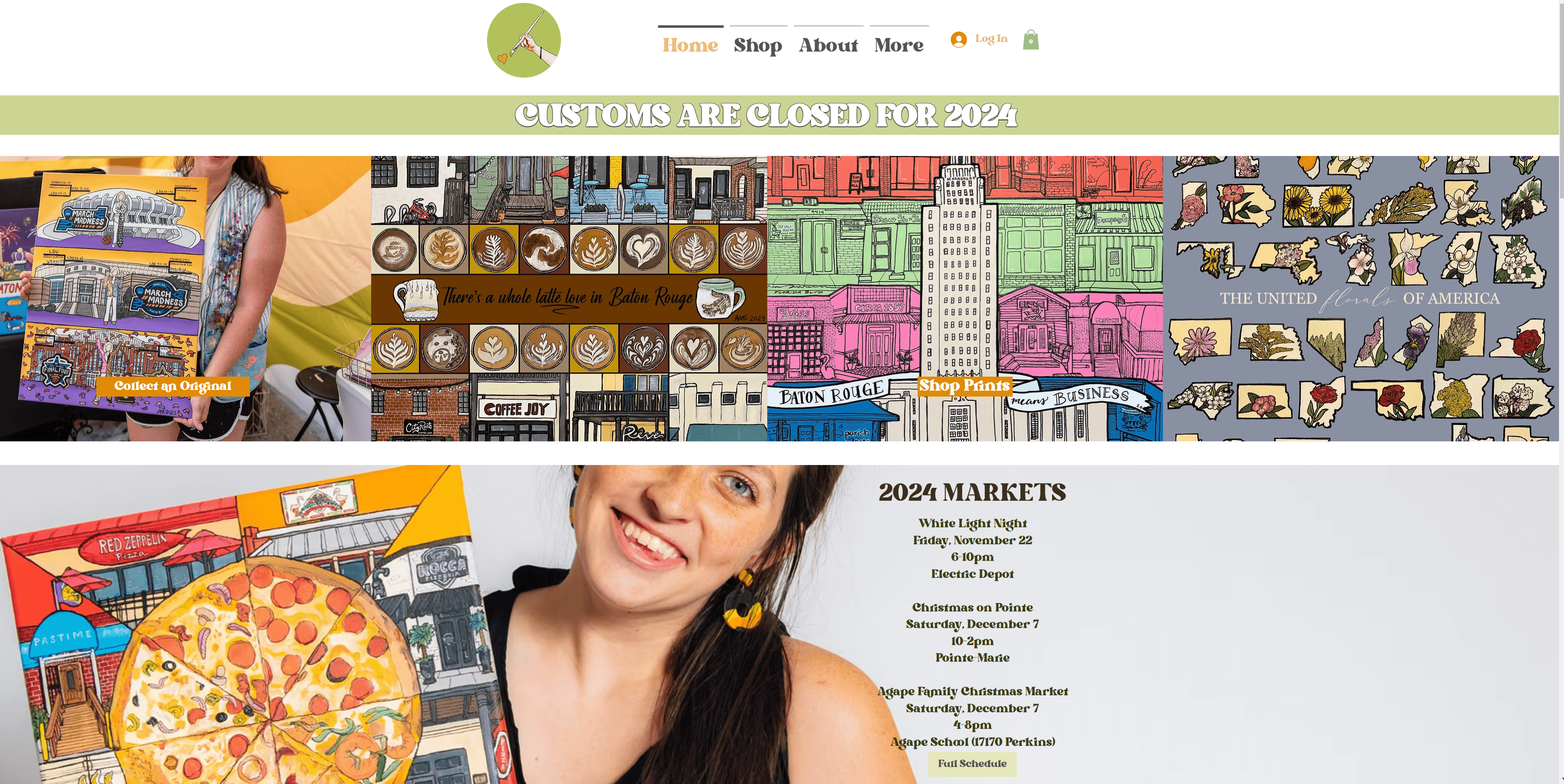 artist website design example