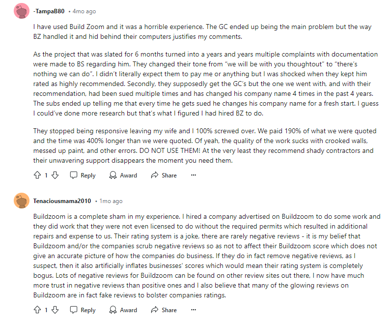 bad review reddit