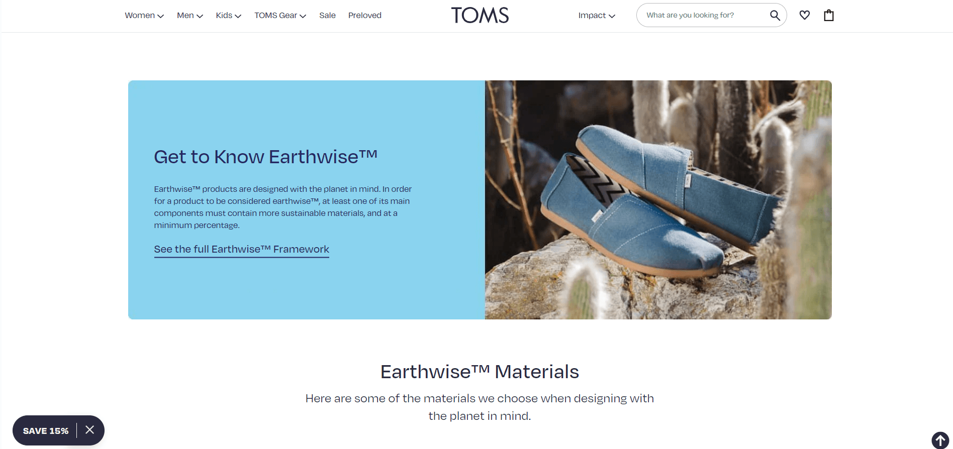 Toms sustainability