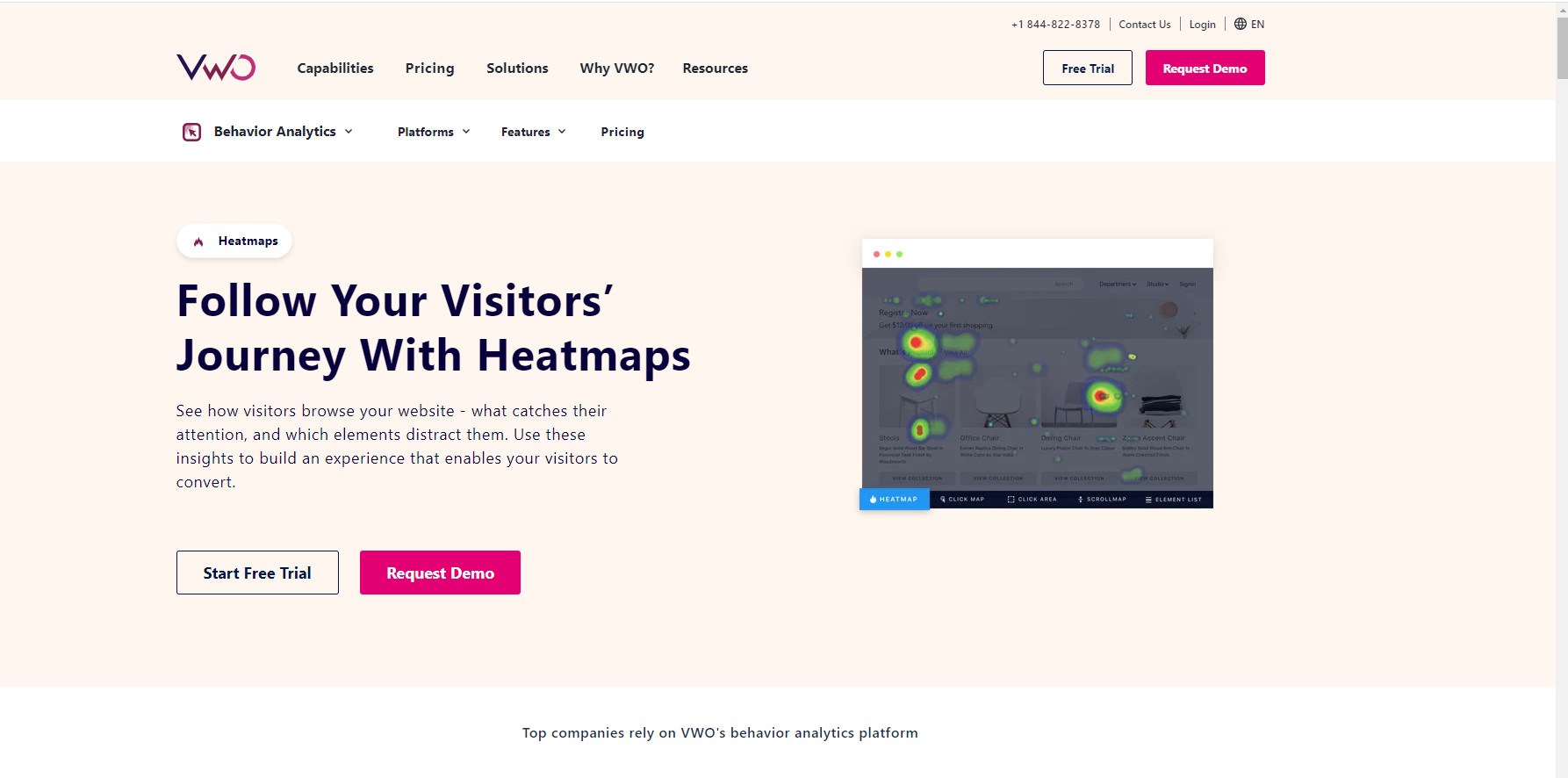 VWO homepage