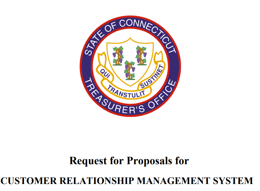 Connecticut Treasurer RFP for a CRM