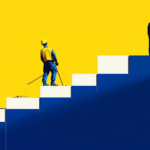 Construction staff on stairs