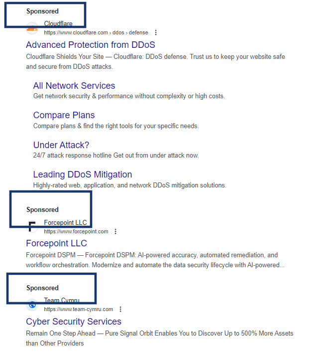 Sponsored ad examples