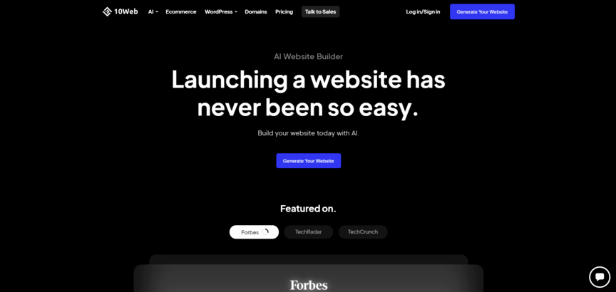 ai site builder 10web