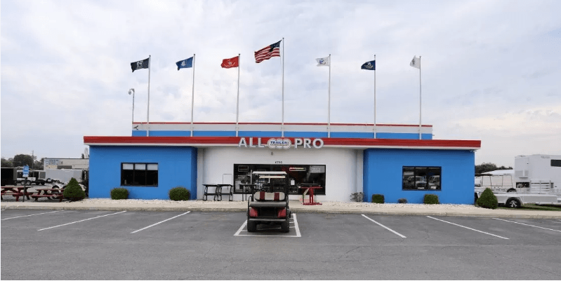 Red, White, and Blue building