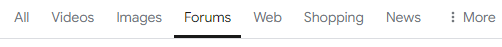 forum google tabs