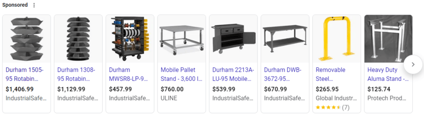 metal fabrication ppc shopping ads