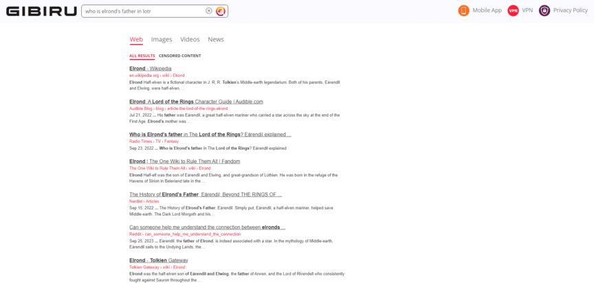 search engine alternatives gibiru