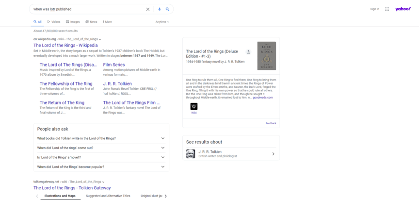 search engine alternatives yahoo