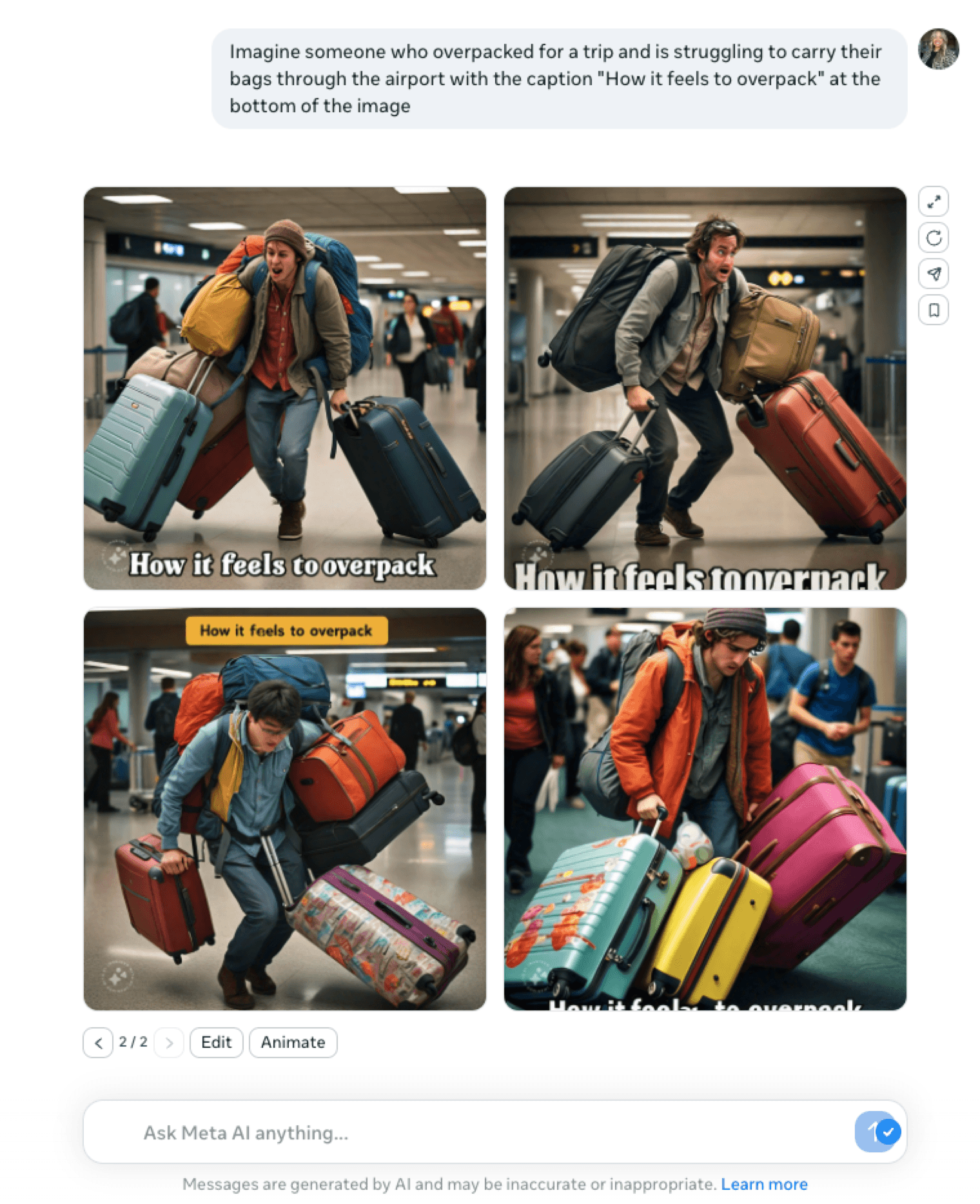 meta ai image generator example