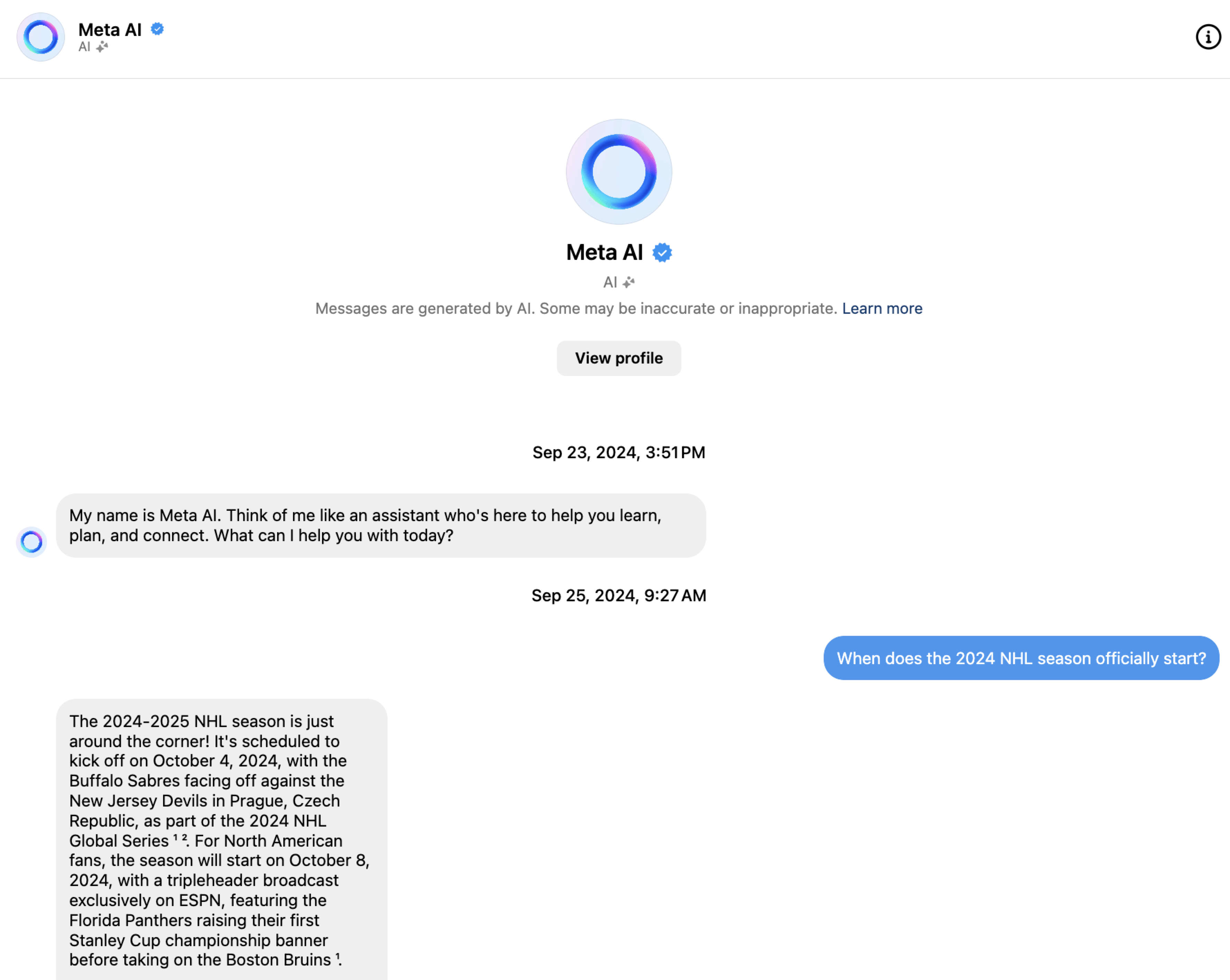 meta ai chat assistant on instagram