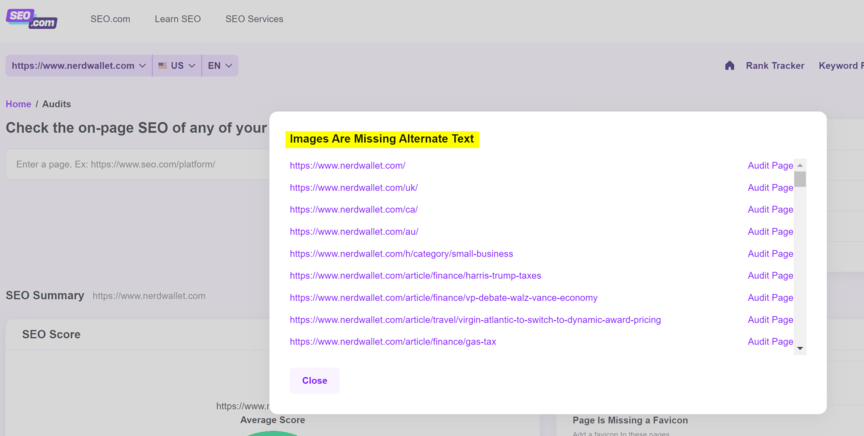 seo basics missing image alt text