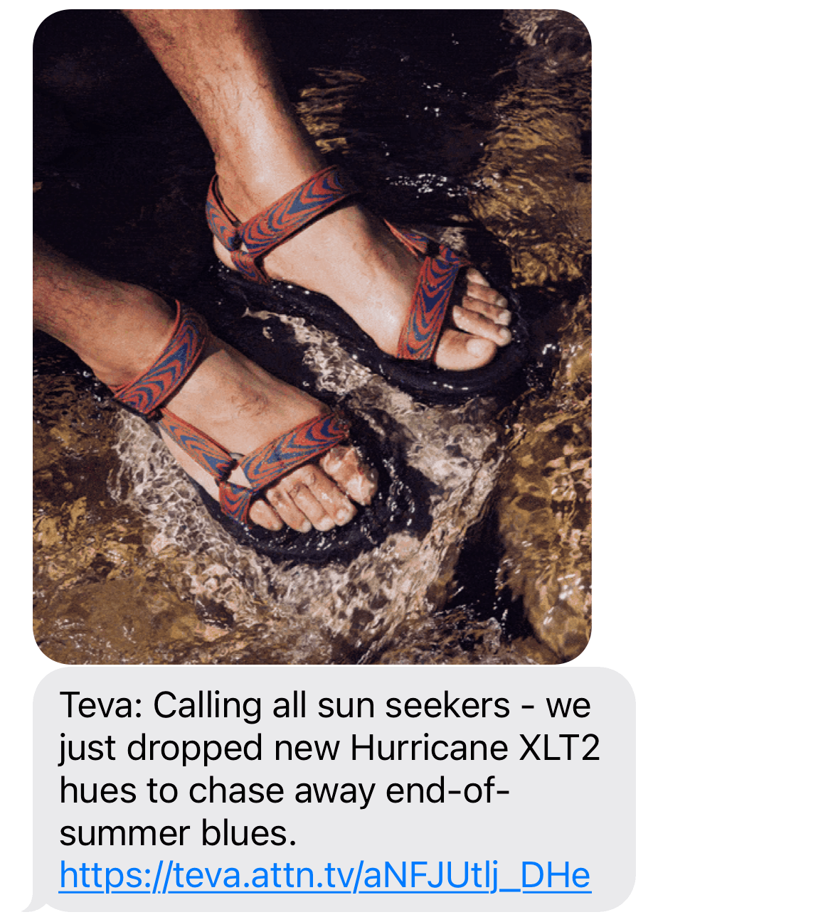 teva sms marketing message with image and link