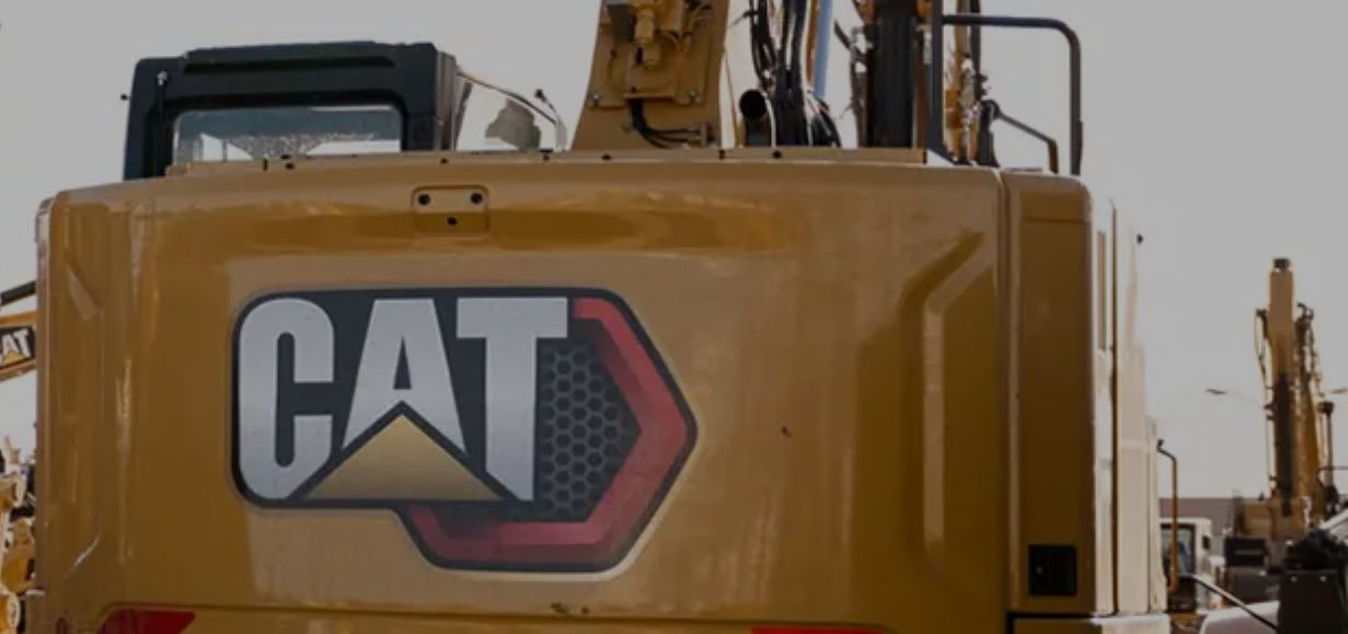 up close look at Cat heavy equipment working