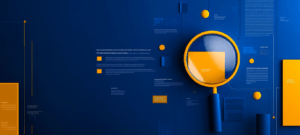 Magnifying glass on a wall
