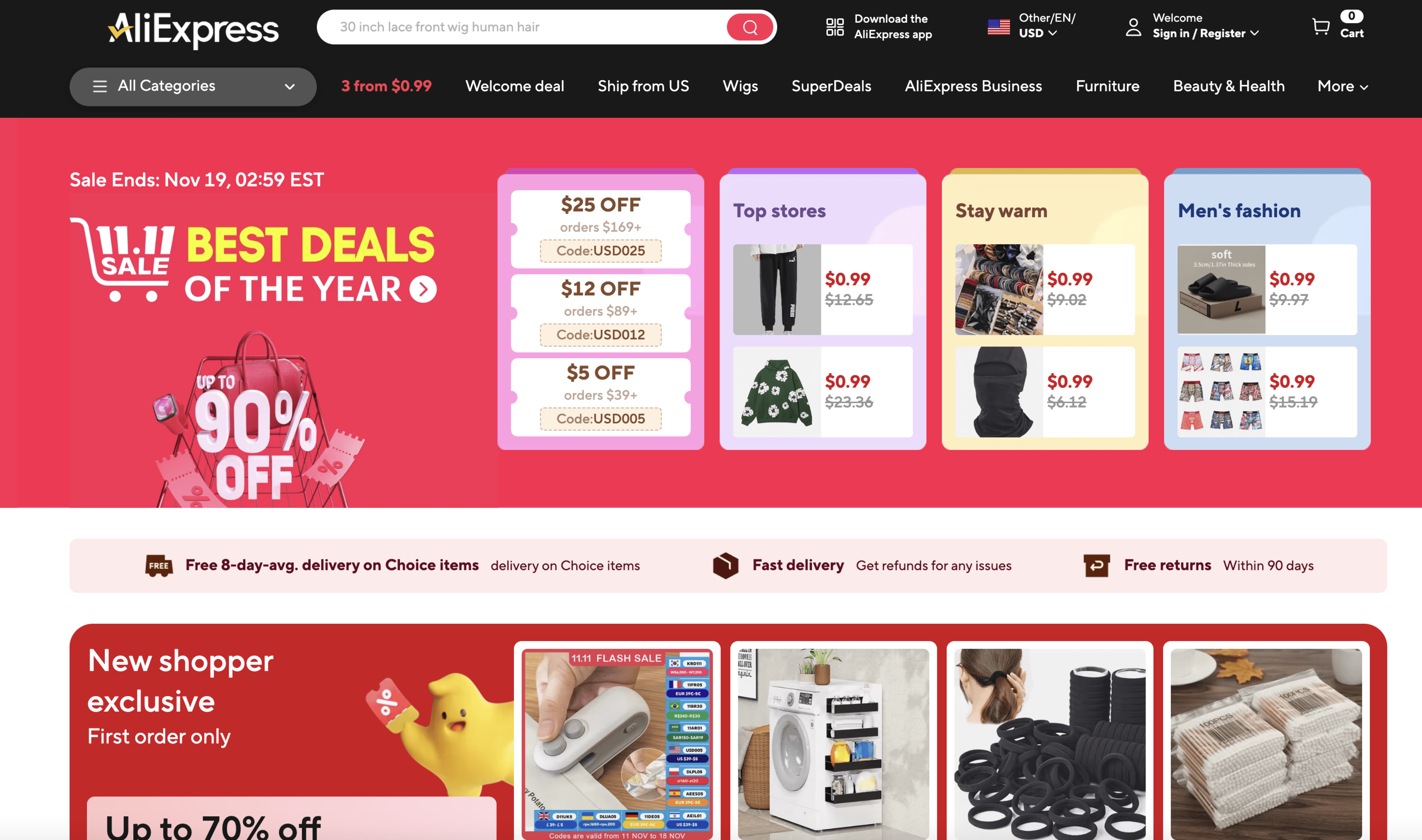 aliexpress home page