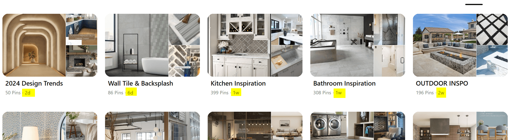 Pinterest saves by cabinet manufacturer