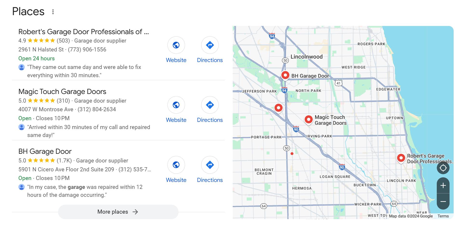 Garage door marketing idea for Google Business Profile