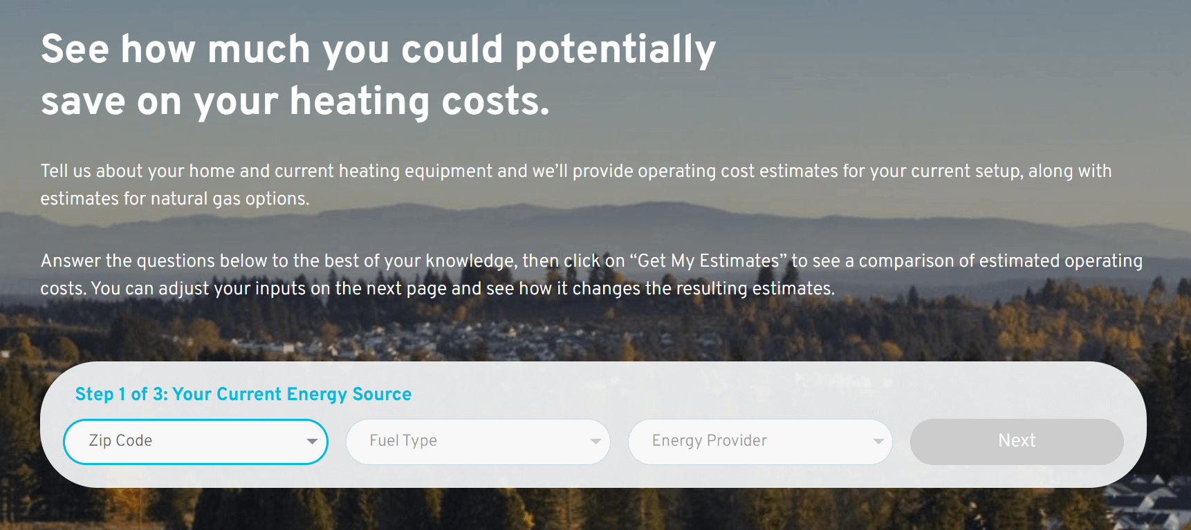 Informative content example for gas