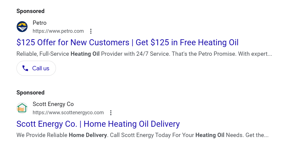 Oil and gas example for PPC