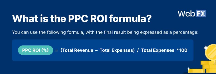 PPC ROI formula for calculating