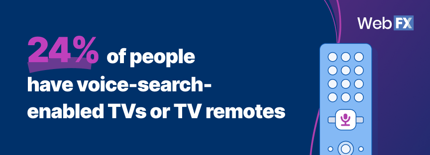 24% of people have voice-search-enabled TVs or TV remotes