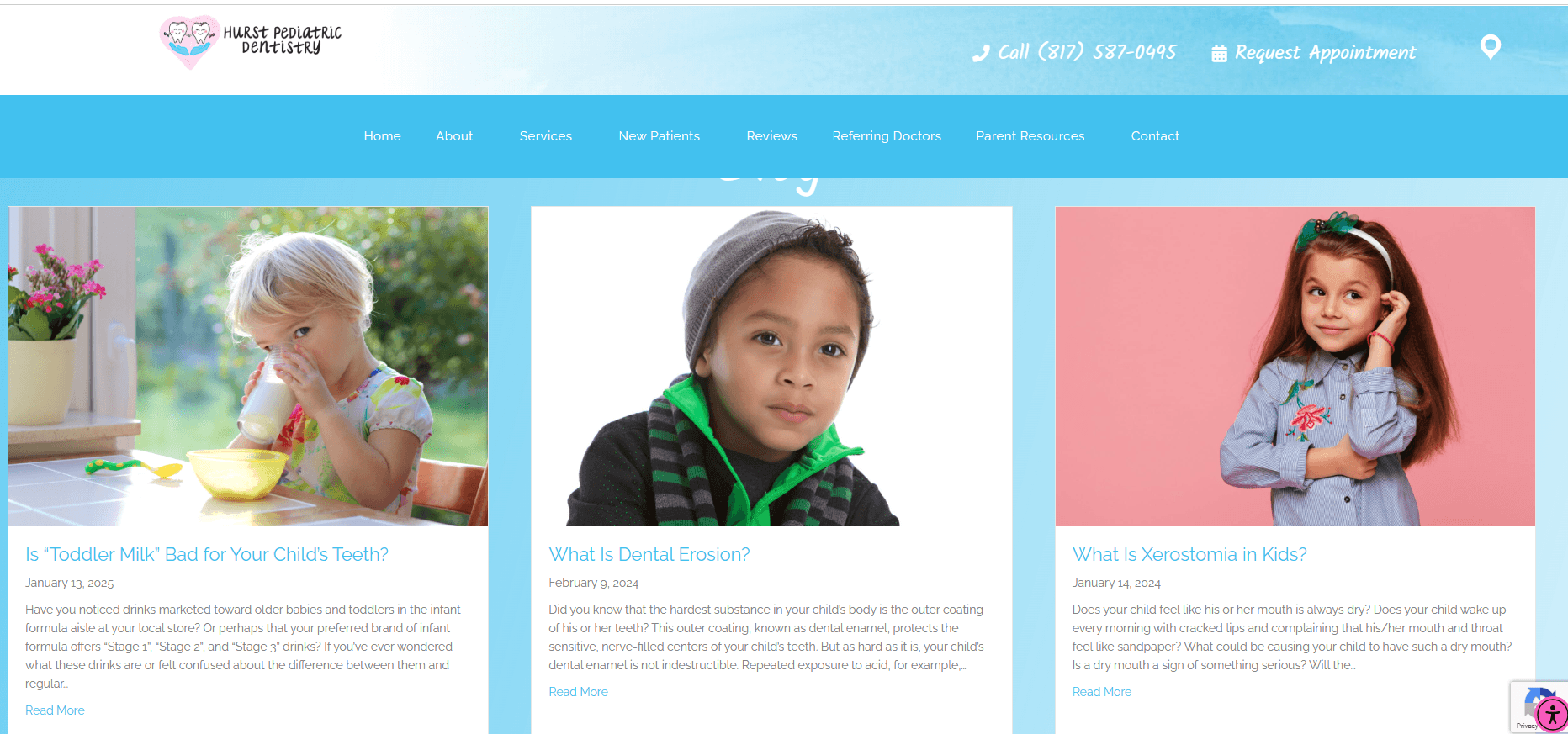 Hurst Pediatric Content Marketing example