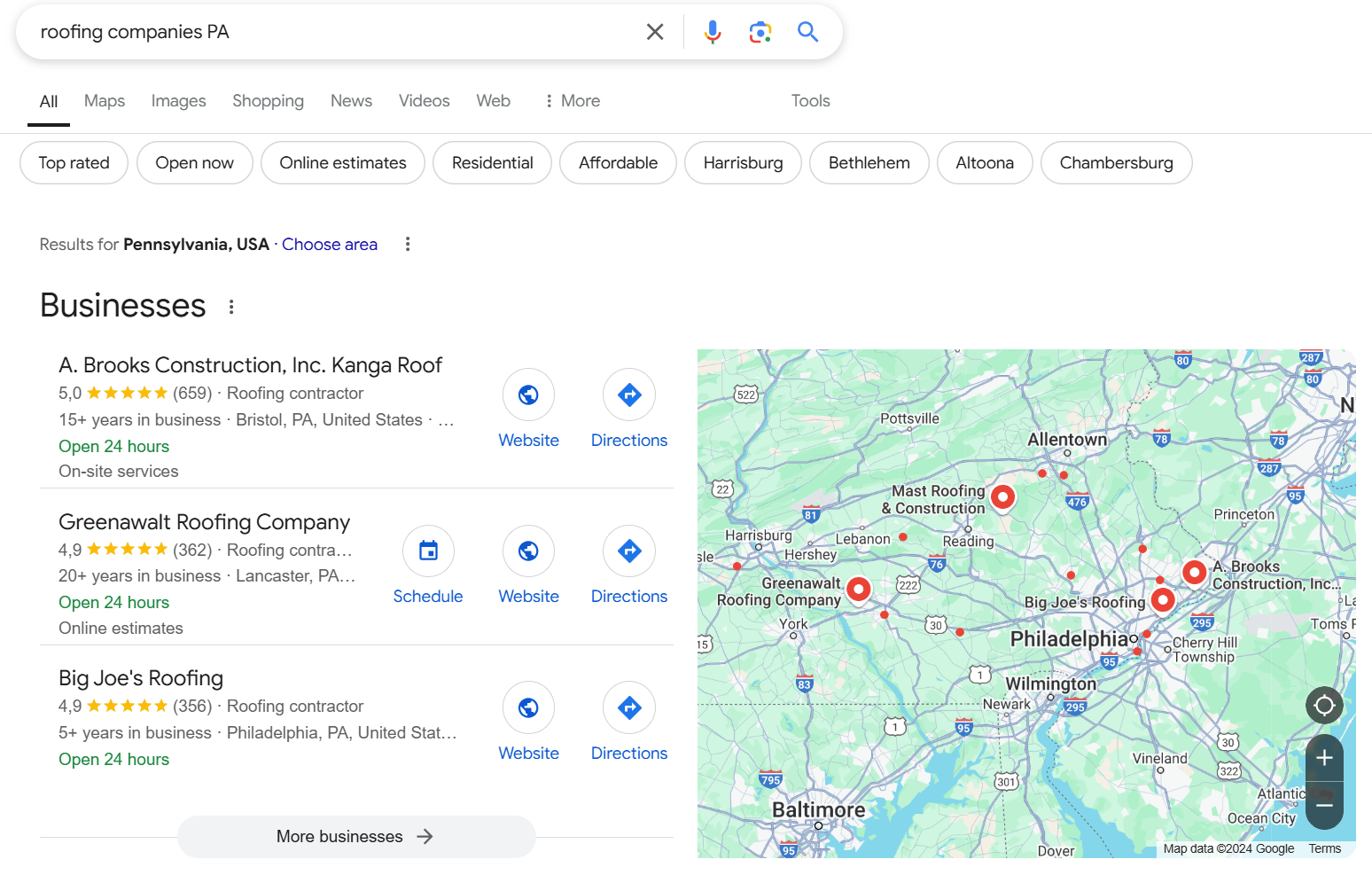 Roofing companies GoogleMybusiness