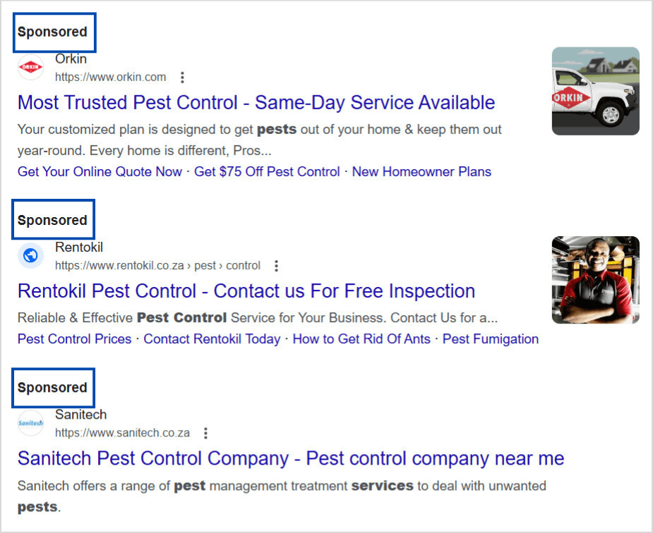 PPC for pest control