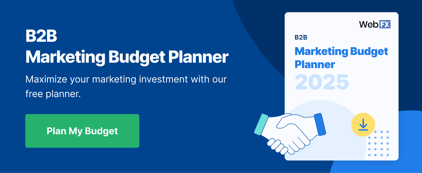 cta marketing budget planner b2b