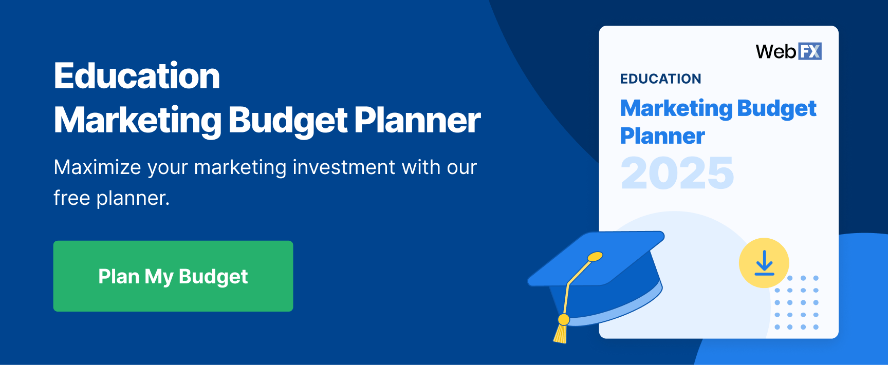 cta marketing budget planner education