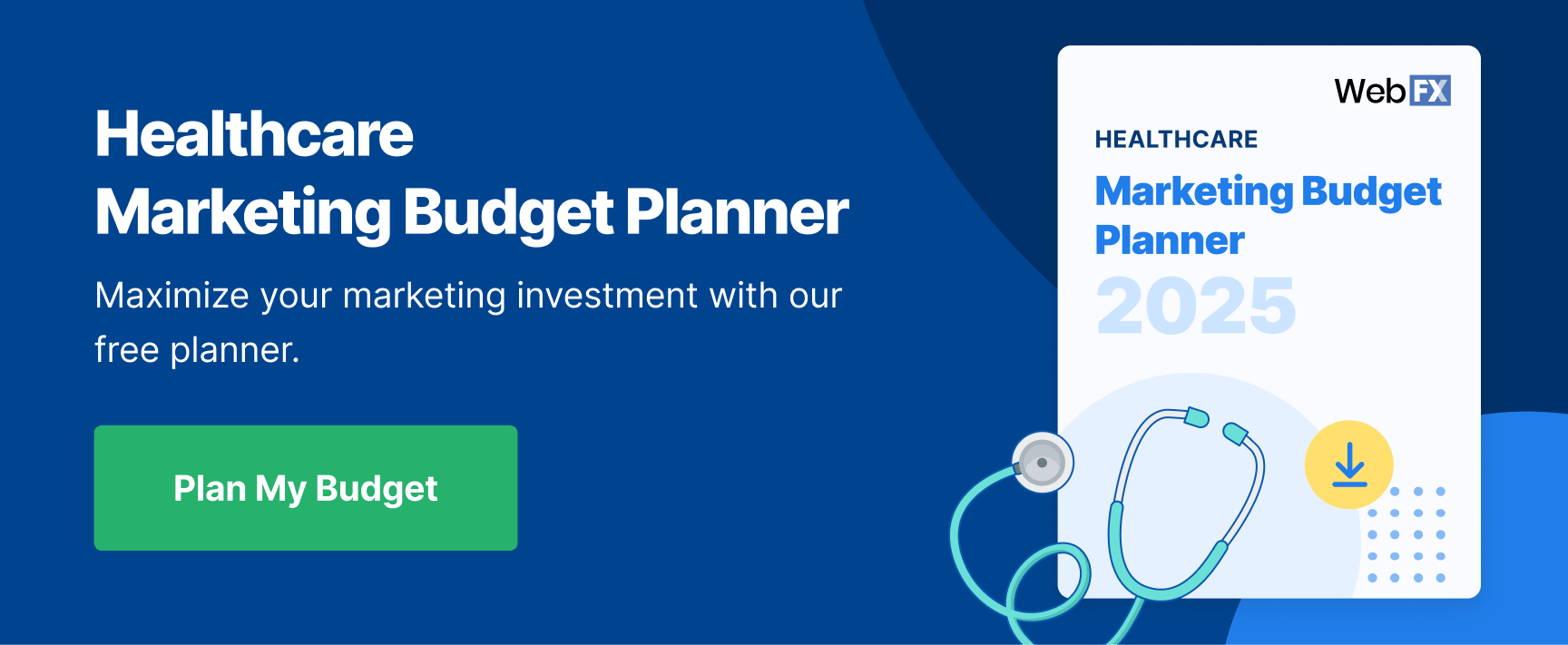 cta marketing budget planner healthcare
