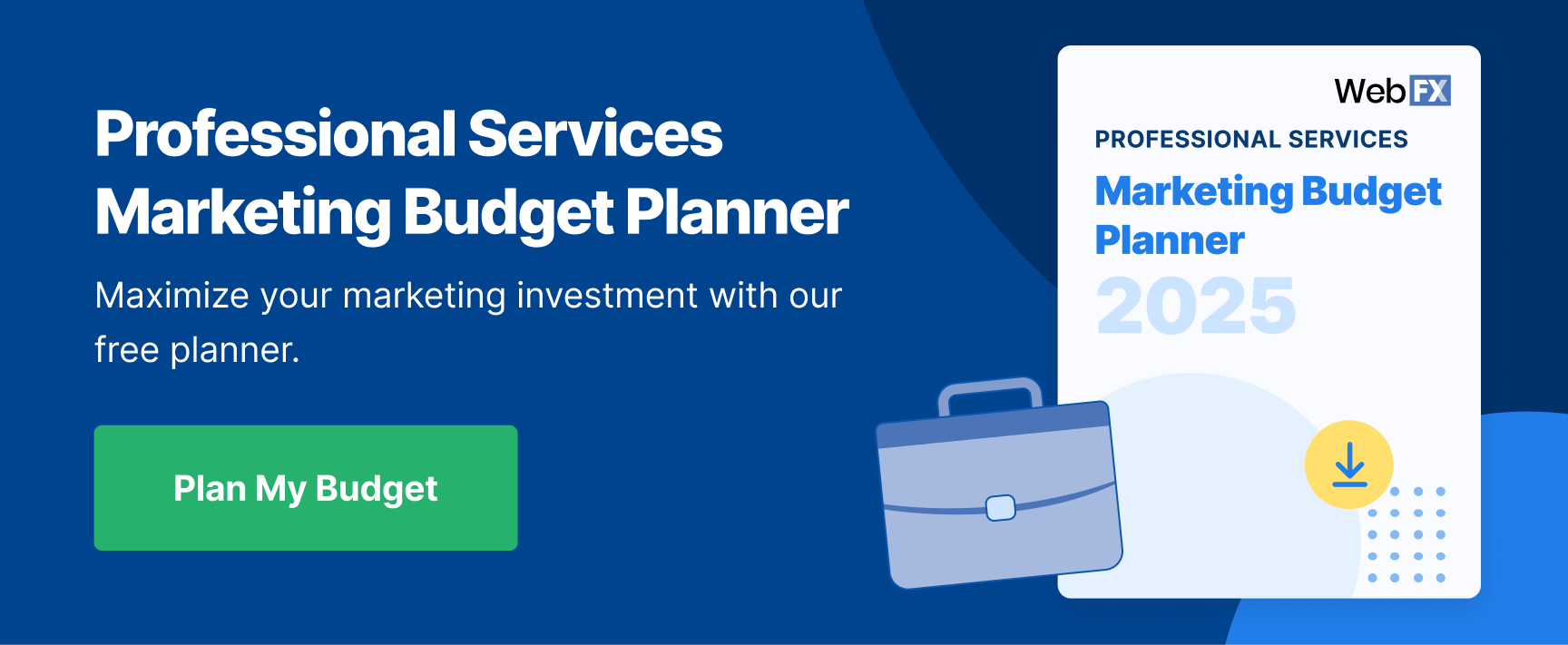 cta marketing budget planner professional services