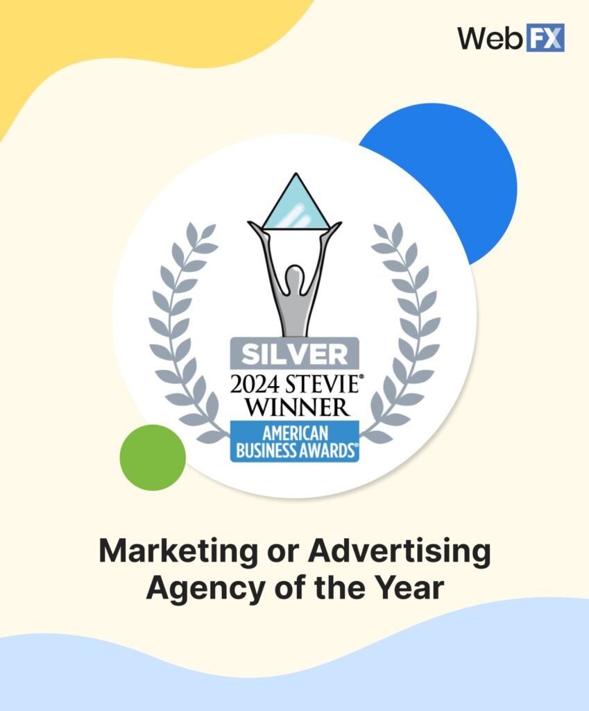 Graphic showing silver stevie award winnier