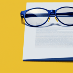 Glasses sitting on top of a paper with a pen