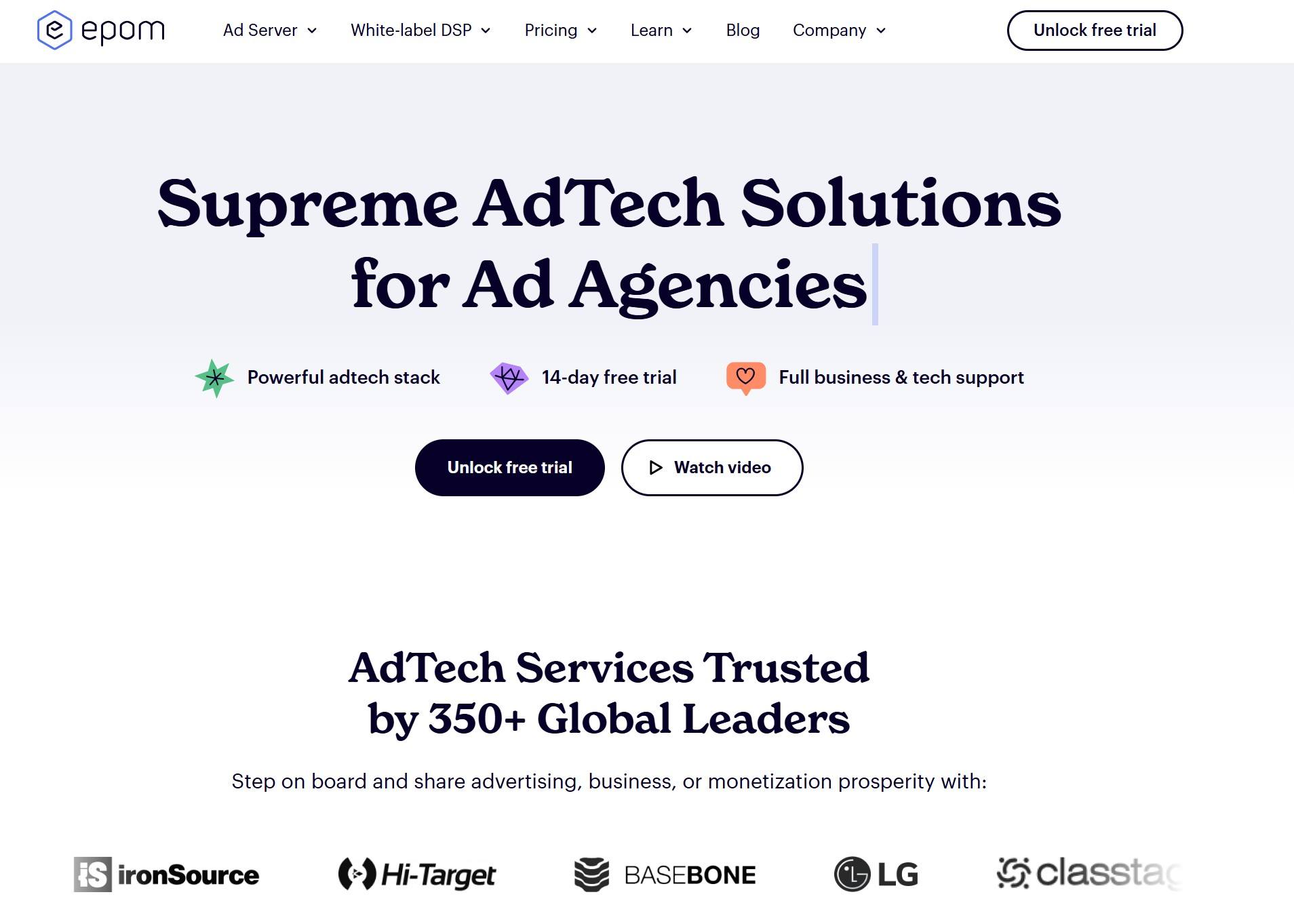 Epom display adverts