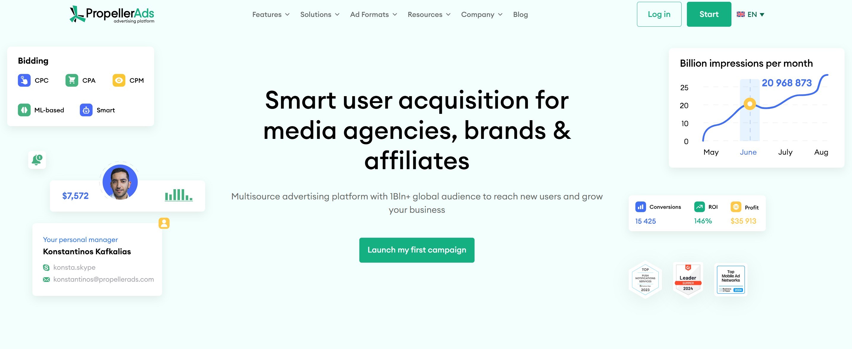PropellerAds display advertising