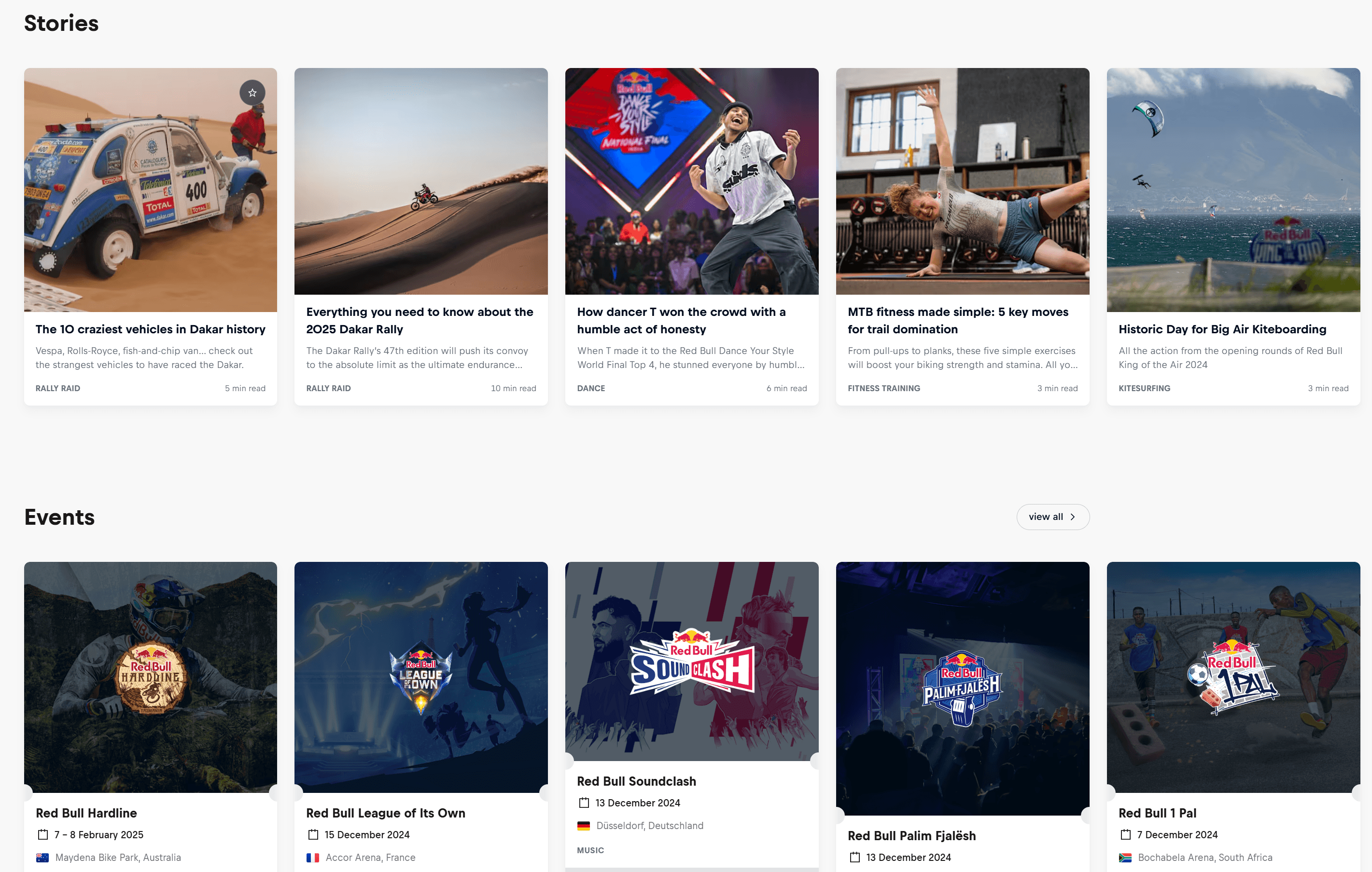 Redbull content marketing channel example