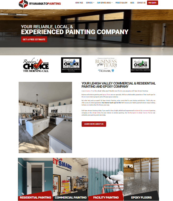 A well designed and optimized website that's easy to navigate.