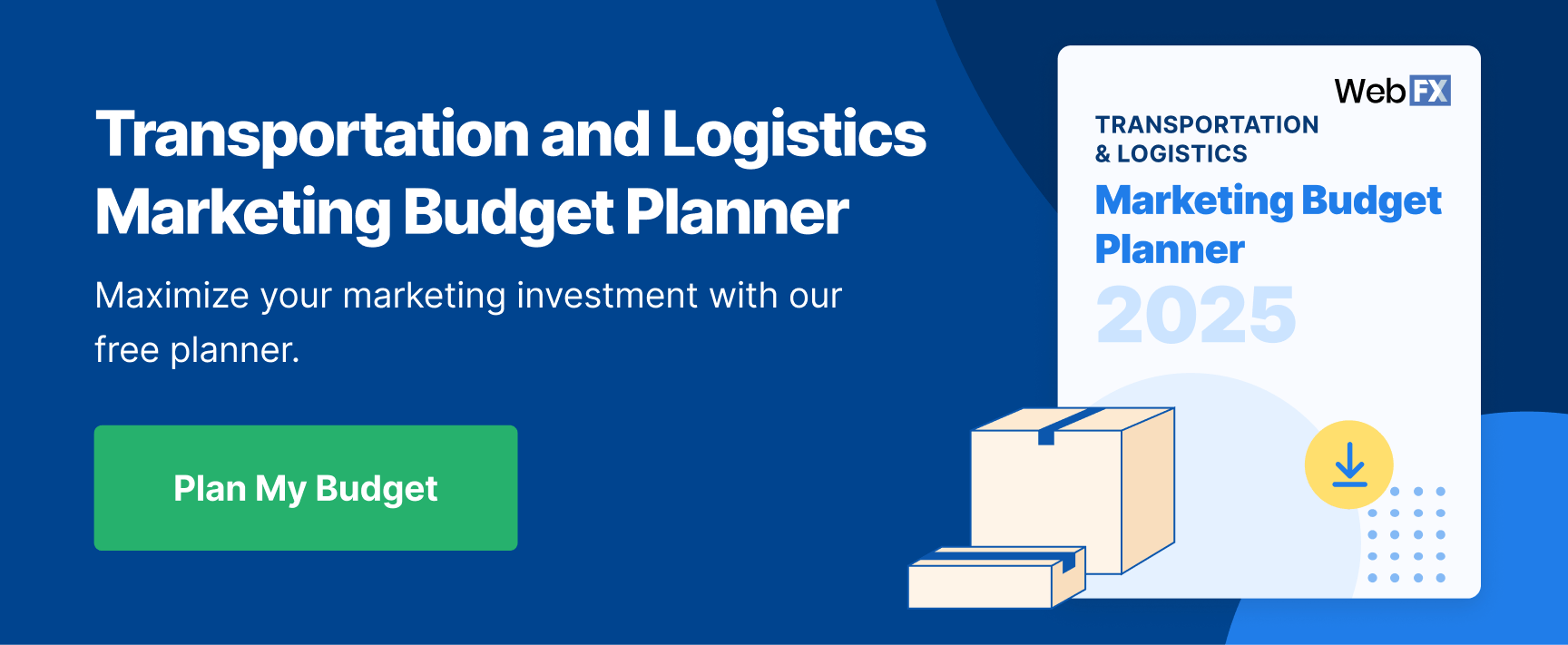 cta marketing budget planner transporation logistics