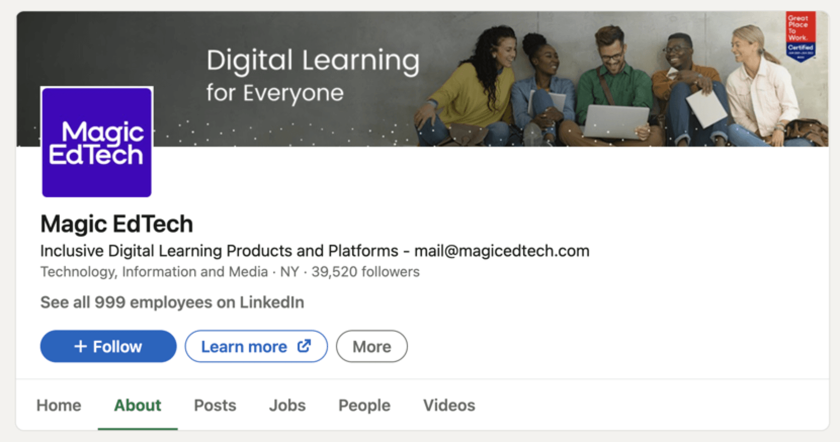 linkedin edtech company