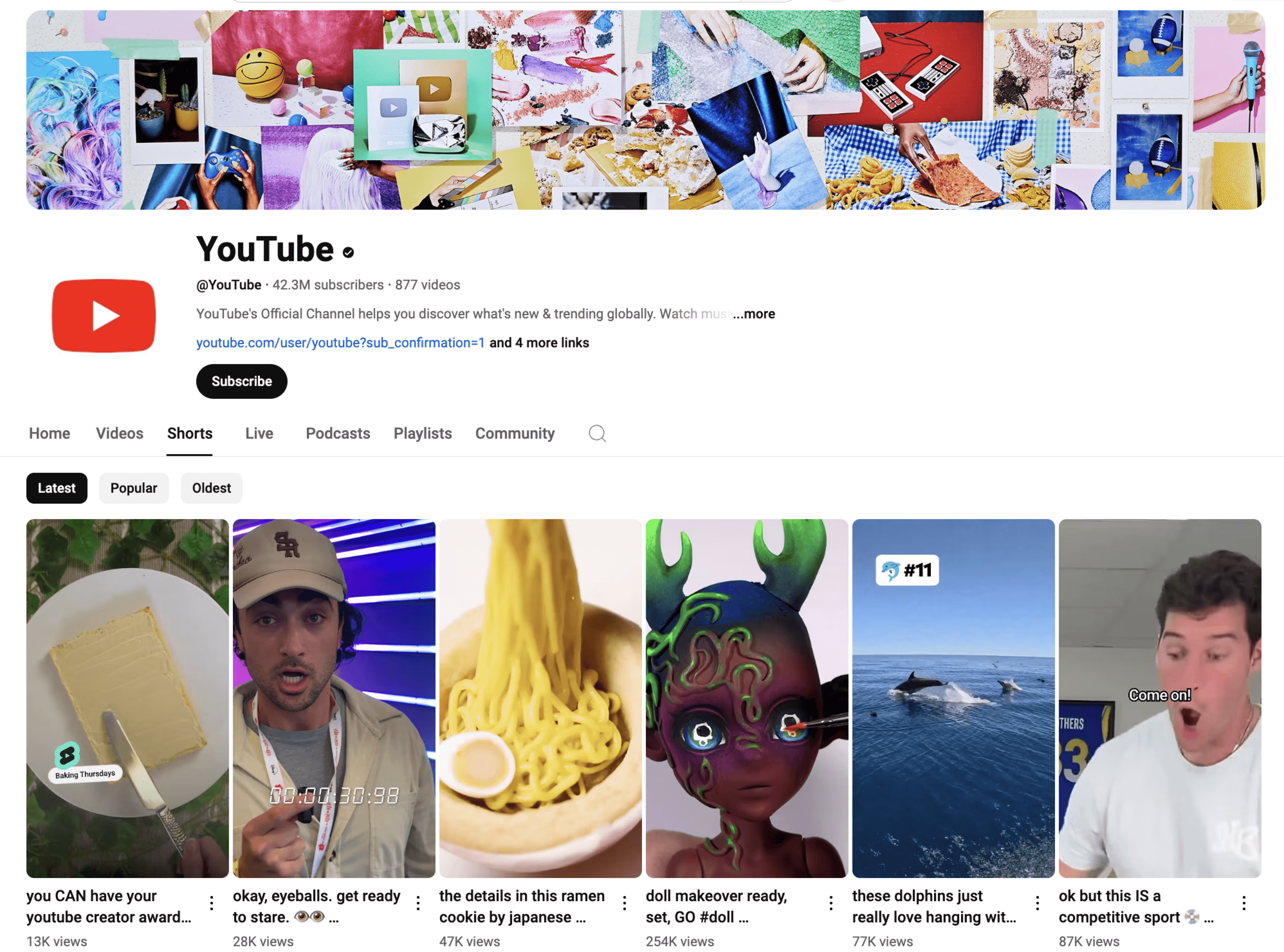 youtube shorts