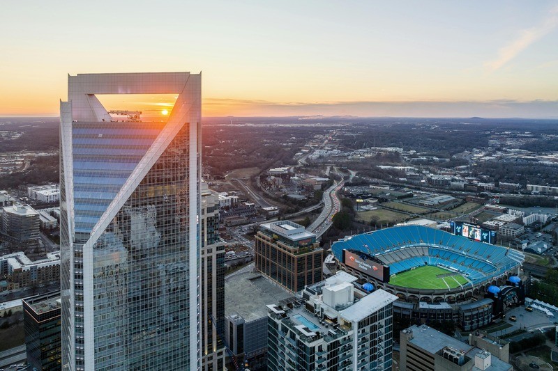 A picture of the Charlotte skyline