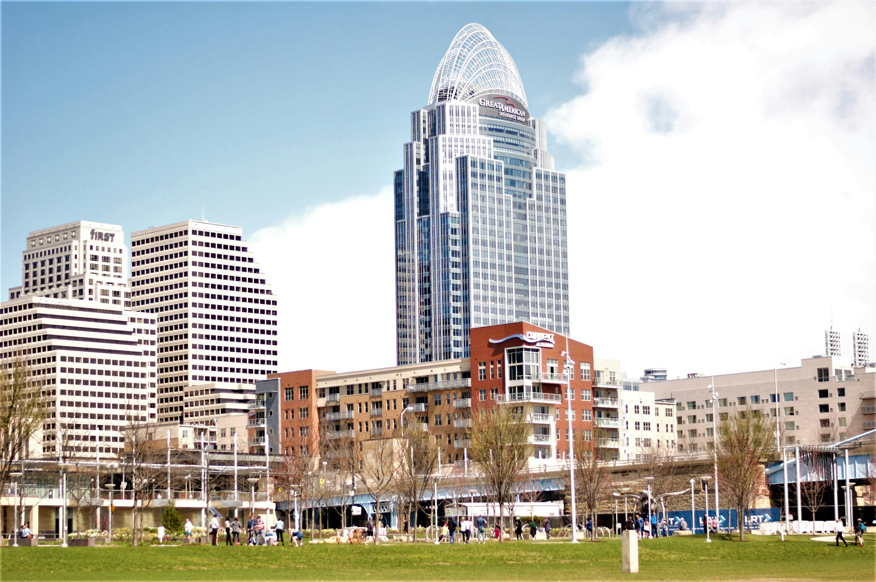 A picture of the Cincinnati skyline