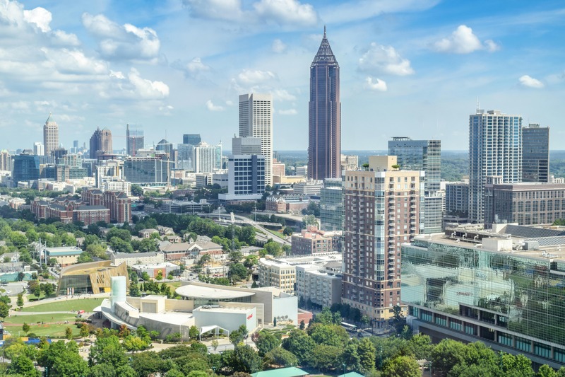 Aerial Photograph of High Rise Buildings in Atlanta